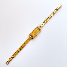 Load image into Gallery viewer, Vintage 1990s Gold-Plated Ladies&#39; Seiko Quartz Watch With Rectangular Dial
