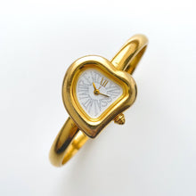 Load image into Gallery viewer, Vintage Yves Saint Laurent Gold-Plated Ladies&#39; Bangle Quartz Watch with Heart Shaped Dial - Boxed
