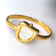 Load image into Gallery viewer, Vintage Yves Saint Laurent Gold-Plated Ladies&#39; Bangle Quartz Watch with Heart Shaped Dial - Boxed
