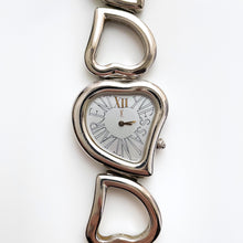 Load image into Gallery viewer, Vintage Yves Saint Laurent Silver-Tone Coeur Crash Ladies&#39; Quartz Watch with Heart Shaped Dial and Bracelet - Boxed
