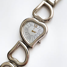 Load image into Gallery viewer, Vintage Yves Saint Laurent Silver-Tone Coeur Crash Ladies&#39; Quartz Watch with Heart Shaped Dial and Bracelet - Boxed
