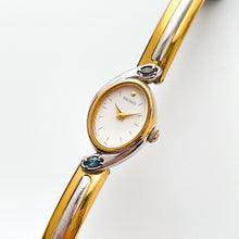 Load image into Gallery viewer, Very Rare 1990s Two-Tone Seiko Articulated Bangle Quartz Watch with White Dial and Crystal-Set Bezel
