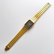 Load image into Gallery viewer, Vintage Gold-Plated Ladies&#39; Seiko Lassale Quartz Watch with Striped Black Dial
