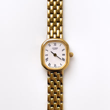 Load image into Gallery viewer, Vintage Gold-Plated Ladies&#39; Citizen Quartz Watch with White Dial and Roman Numerals
