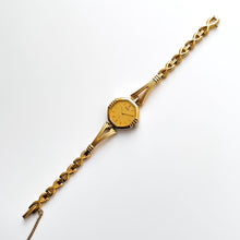 Load image into Gallery viewer, Rare 80s Gold-Plated Seiko Quartz Watch with Octagon Dial and Thin Intricate Bracelet
