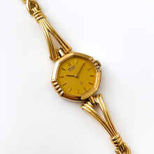 Load image into Gallery viewer, Rare 80s Gold-Plated Seiko Quartz Watch with Octagon Dial and Thin Intricate Bracelet
