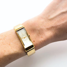 Load image into Gallery viewer, Vintage 90s Yves Saint Laurent Ladies&#39; Quartz Watch with Gold-Plated Bangle Bracelet and Cream Dial
