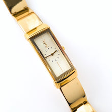 Load image into Gallery viewer, Vintage 90s Yves Saint Laurent Ladies&#39; Quartz Watch with Gold-Plated Bangle Bracelet and Cream Dial
