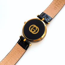 Load image into Gallery viewer, Very Rare Unisex 90s Gucci Moonphase Quartz Watch with Three Sub-Dials and Black Leather Strap
