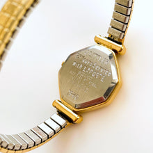 Load image into Gallery viewer, Vintage 1980 Gold-Plated Ladies&#39; Seiko Quartz Watch With Dark Blue Dial and Expanding Bracelet
