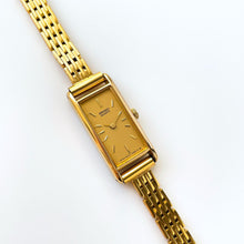 Load image into Gallery viewer, Vintage 1990s Gold-Plated Ladies&#39; Seiko Quartz Watch With Rectangular Dial
