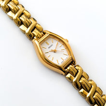 Load image into Gallery viewer, Vintage 1990s Gold-Plated Ladies&#39; Seiko Quartz Watch with White Dial and Intricate Bracelet - Boxed
