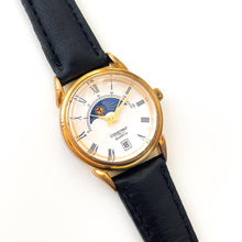 Load image into Gallery viewer, Vintage Ladies&#39; Constant Sun &amp; Moon Phase Quartz Watch with Black Leather Strap - Boxed
