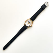 Load image into Gallery viewer, Vintage Ladies&#39; Constant Sun &amp; Moon Phase Quartz Watch with Black Leather Strap - Boxed
