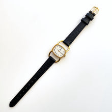 Load image into Gallery viewer, Rare Vintage Gold-Plated Bucherer Mechanical Dress Watch with Black Leather Strap
