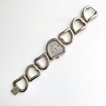 Load image into Gallery viewer, Vintage Yves Saint Laurent Silver-Tone Coeur Crash Ladies&#39; Quartz Watch with Heart Shaped Dial and Bracelet - Boxed
