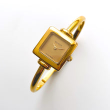 Load image into Gallery viewer, Vintage 2002 Gold-Plated Gucci 1900L Bangle Quartz Watch with Square Dial - Boxed
