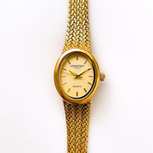 Load image into Gallery viewer, Vintage Ladies&#39; Constant Gold-Plated Quartz Watch with Oval Dial
