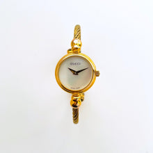 Load image into Gallery viewer, Vintage Ladies&#39; Gold-Tone Gucci 2700.2.L Bangle Quartz Watch with Mother of Pearl Dial
