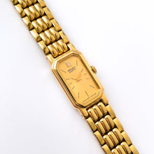 Load image into Gallery viewer, Vintage 1990s Gold-Plated Ladies&#39; Seiko Quartz Watch With Rectangular Dial - Boxed
