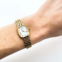 Load image into Gallery viewer, Vintage Gold-Plated Ladies&#39; Citizen Quartz Watch with White Dial and Roman Numerals
