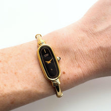 Load image into Gallery viewer, Vintage 1990s Gold-Plated Ladies&#39; Citizen Quartz Watch With Articulated Bangle Bracelet
