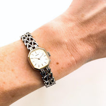 Load image into Gallery viewer, Vintage 1970s Silver-Tone Seiko Ladies&#39; Mechanical Watch with Octagon Dial and Intricate Bracelet
