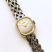 Load image into Gallery viewer, Vintage 1970s Silver-Tone Seiko Ladies&#39; Mechanical Watch with Octagon Dial and Intricate Bracelet
