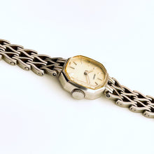 Load image into Gallery viewer, Vintage 1970s Silver-Tone Seiko Ladies&#39; Mechanical Watch with Octagon Dial and Intricate Bracelet
