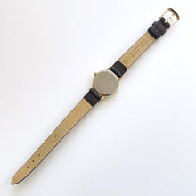 Load image into Gallery viewer, Vintage Ladies&#39; Accurist Moon Phase Quartz Watch with Black Leather Strap
