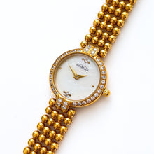 Load image into Gallery viewer, Vintage Ladies&#39; Gold-Plated Michel Herbelin Quartz Watch With Beaded Bracelet and Mother of Pearl Dial
