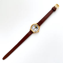 Load image into Gallery viewer, Vintage Ladies&#39; Sekonda Moon Phase Quartz Watch with Brown Leather Strap
