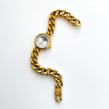 Load image into Gallery viewer, Vintage Ladies&#39; Gold-Plated Next Sun &amp; Moon Quartz Watch with Curb Chain Bracelet
