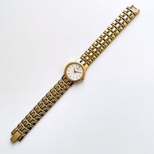 Load image into Gallery viewer, Vintage 1990s Gold-Plated Ladies&#39; Seiko Quartz Watch with Round White Dial
