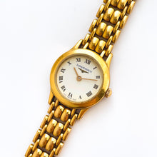 Load image into Gallery viewer, Vintage Ladies&#39; Gold-Plated Longines Quartz Watch with Round White Dial
