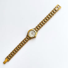 Load image into Gallery viewer, Vintage Ladies&#39; Gold-Plated Longines Quartz Watch with Round White Dial
