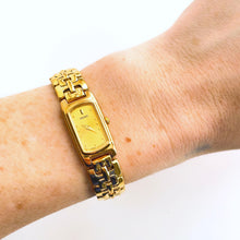 Load image into Gallery viewer, Vintage 1990s Gold-Plated Ladies&#39; Seiko Quartz Watch With Rectangular Dial
