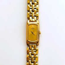 Load image into Gallery viewer, Vintage 1990s Gold-Plated Ladies&#39; Seiko Quartz Watch With Rectangular Dial
