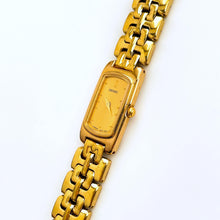 Load image into Gallery viewer, Vintage 1990s Gold-Plated Ladies&#39; Seiko Quartz Watch With Rectangular Dial
