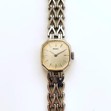 Load image into Gallery viewer, Vintage 1970s Silver-Tone Seiko Ladies&#39; Mechanical Watch with Octagon Dial and Intricate Bracelet
