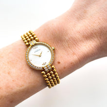 Load image into Gallery viewer, Vintage Ladies&#39; Gold-Plated Michel Herbelin Quartz Watch With Beaded Bracelet and Mother of Pearl Dial
