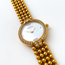 Load image into Gallery viewer, Vintage Ladies&#39; Gold-Plated Michel Herbelin Quartz Watch With Beaded Bracelet and Mother of Pearl Dial
