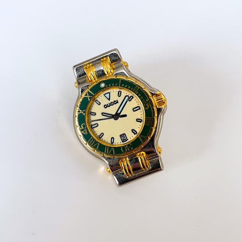 90s Gucci x Arthus Bertrand Promotional Watch Pin