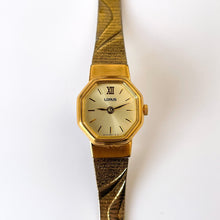 Load image into Gallery viewer, Vintage Ladies&#39; Gold-Tone Lorus Quartz Watch with Octagon Dial
