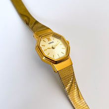 Load image into Gallery viewer, Vintage Ladies&#39; Gold-Tone Lorus Quartz Watch with Octagon Dial
