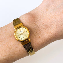 Load image into Gallery viewer, Vintage Ladies&#39; Gold-Tone Lorus Quartz Watch with Octagon Dial
