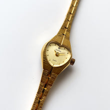 Load image into Gallery viewer, Vintage Ladies Sekonda Gold-Tone Watch with Heart Shaped Dial
