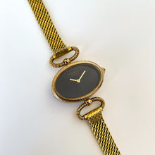 Load image into Gallery viewer, Gold-Plated Raymond Weil Mechanical Watch with Black Oval Dial
