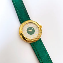 Load image into Gallery viewer, 90s Ladies&#39; Yves Saint Laurent Quartz Watch with Green Strap and Dial
