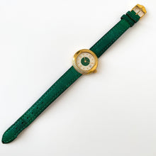 Load image into Gallery viewer, 90s Ladies&#39; Yves Saint Laurent Quartz Watch with Green Strap and Dial
